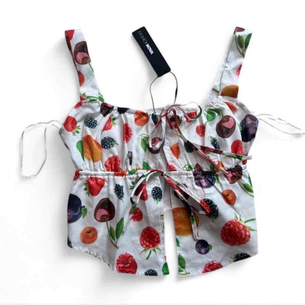 NWT fashion nova fruit crop top